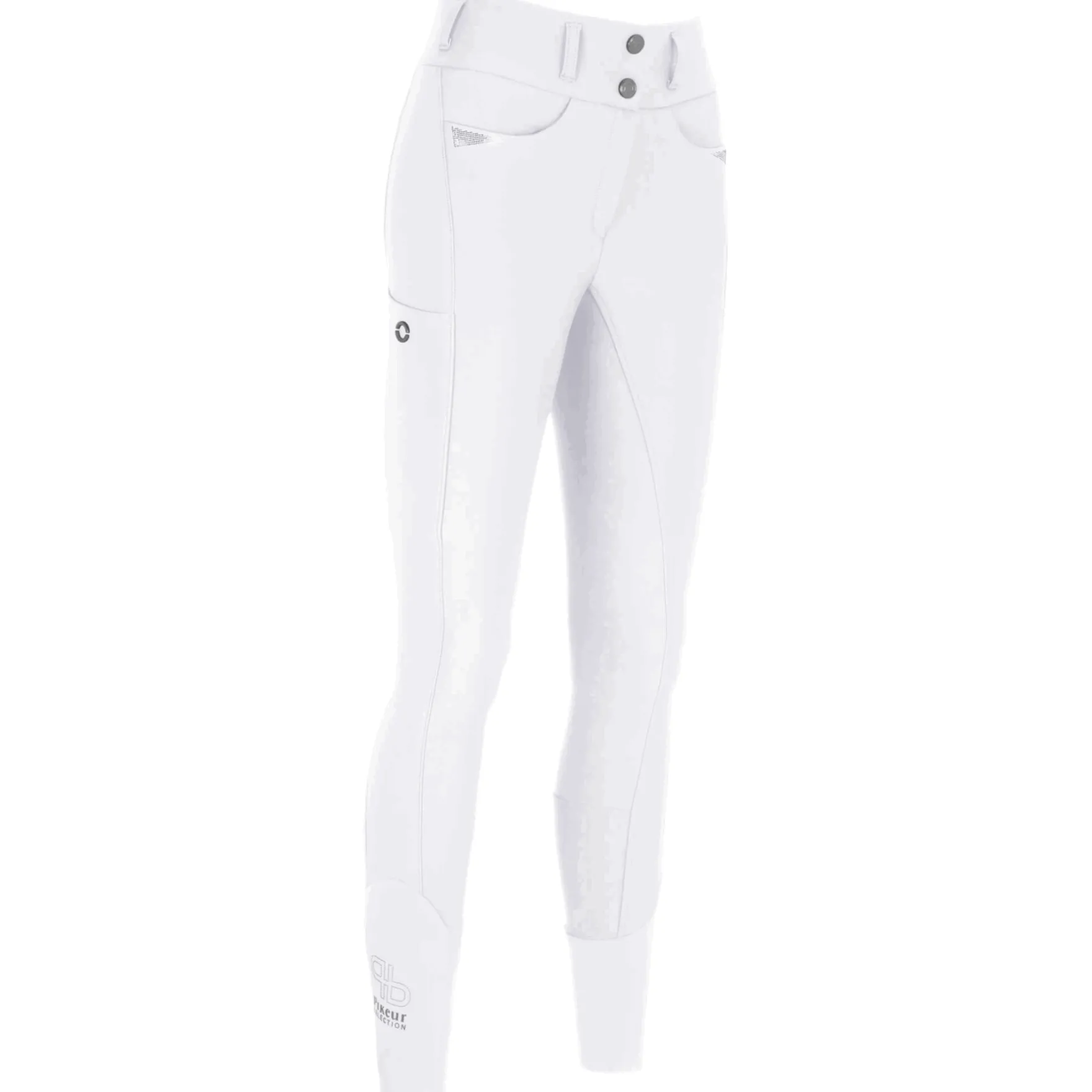 Reithose Damen Laure FlexTec Leather, Vollbesatz, Kunstleder-Besatz