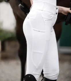 Reithose Damen Mathilda Glam, Vollbesatz, Full-Grip, High Waist, Kompression