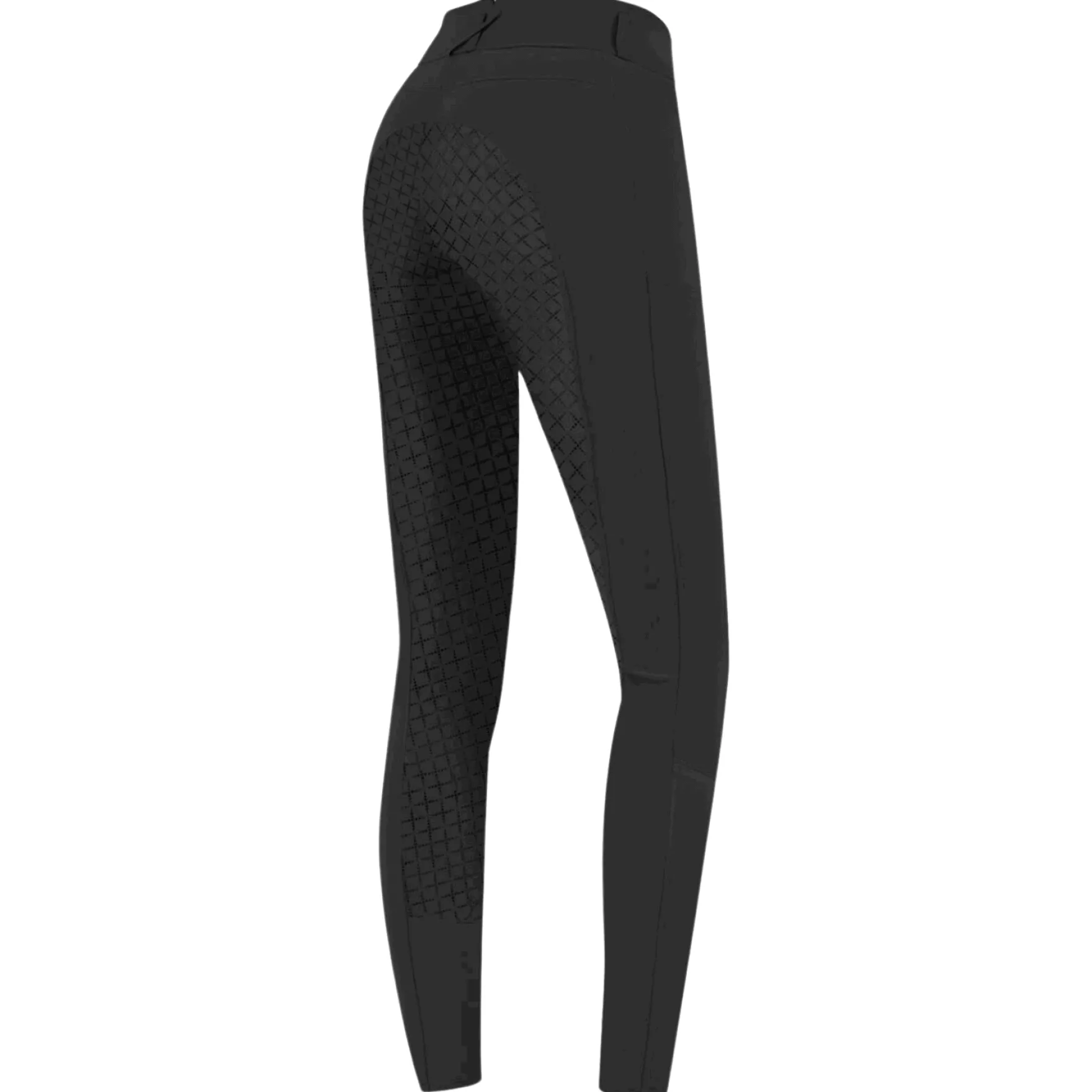 Reithose Damen Micro Sport Silikon High Waist, Vollbesatz, Full-Grip