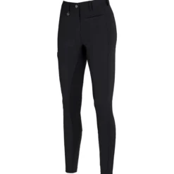 Reithose Damen New Lugana FlexTec Leather, Vollbesatz, Kunstleder-Besatz