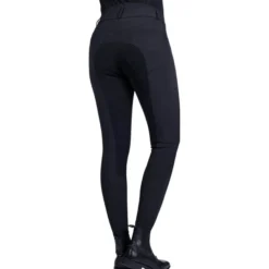 Reithose Damen Savona Style Alos, High Waist, Vollbesatz, Kunstlederbesatz