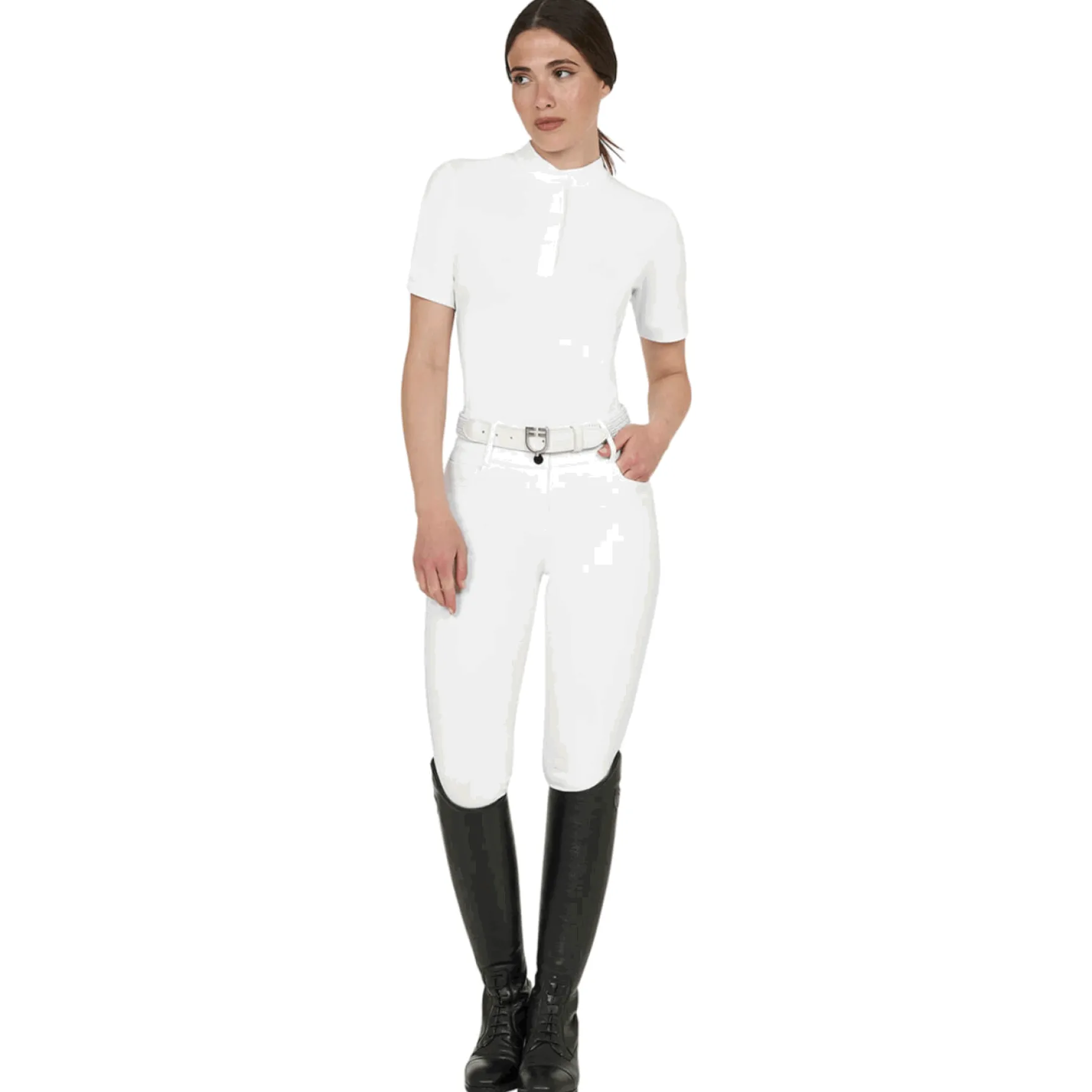 Reithose Damen Stones Logo FS26, Vollbesatz, Full-Grip, High Waist