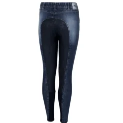 Reithose Kinder Kalotta Grip Jeans, Vollbesatz, Full-Grip