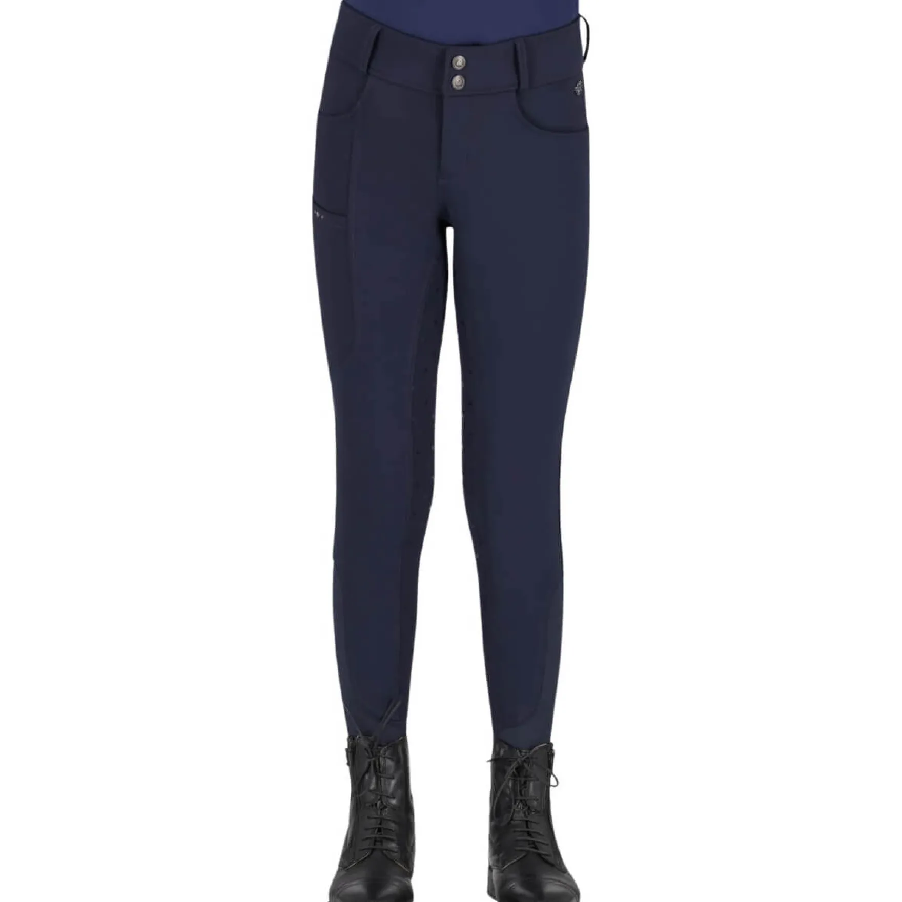 Reithose Kinder Lymee HW25, Softshellreithose, Vollbesatz, Full-Grip, High Waist