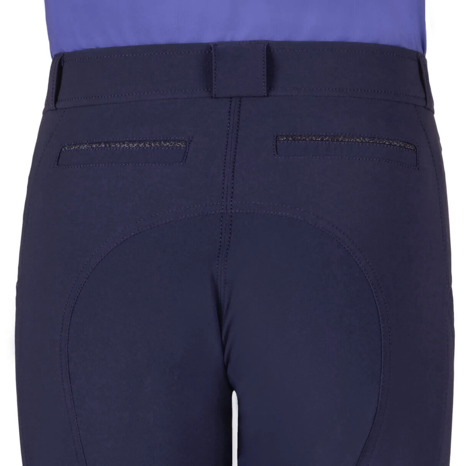 Reithose Kinder Nyomi, Sommerreithose, Teilbesatz, Half-Grip, wasserabweisend
