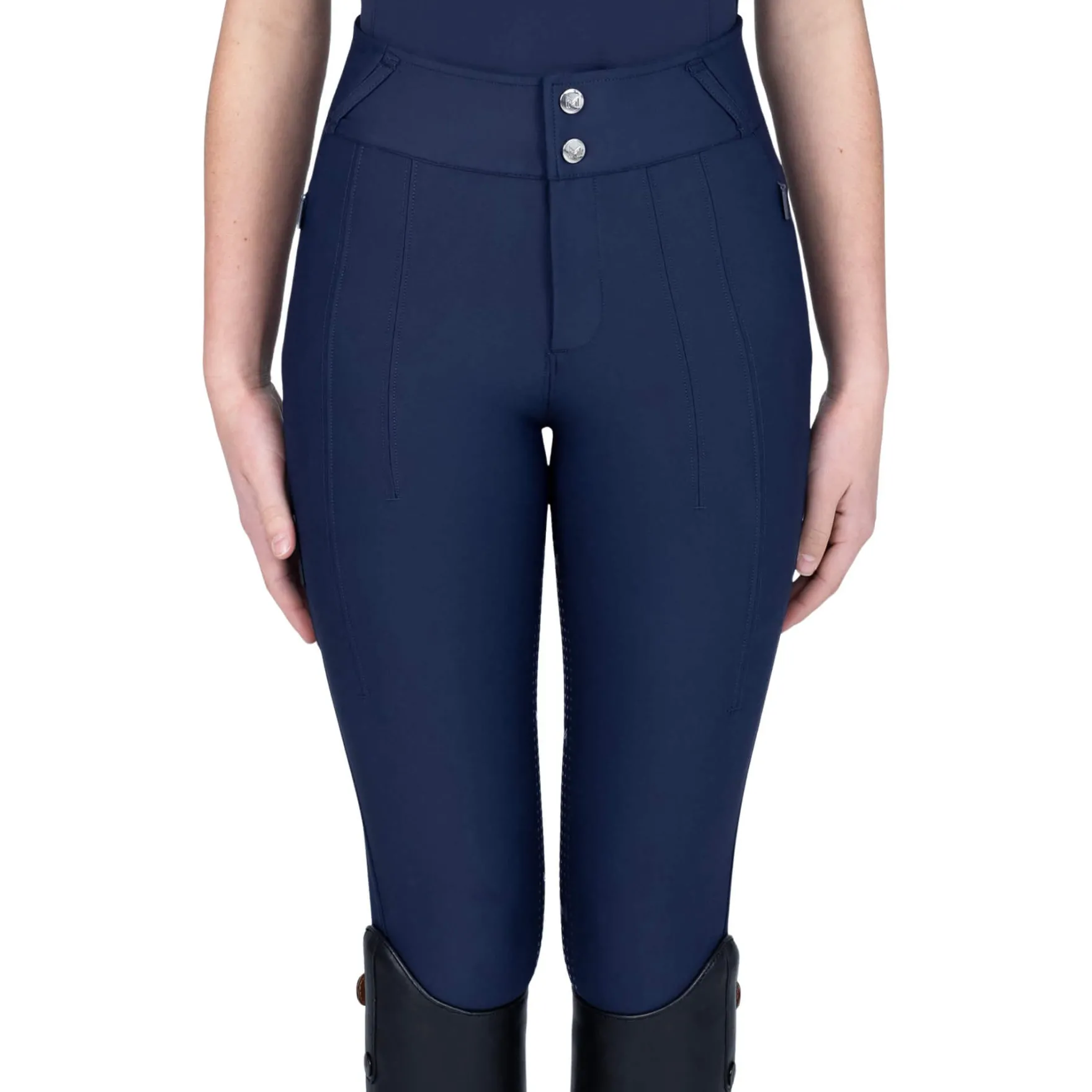 Reithose Kinder YR Vision, Vollbesatz, Full-Grip, High Waist