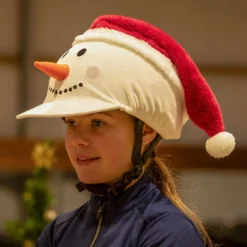 Reitkappenüberzug Weihnachten, Reithelmüberzug