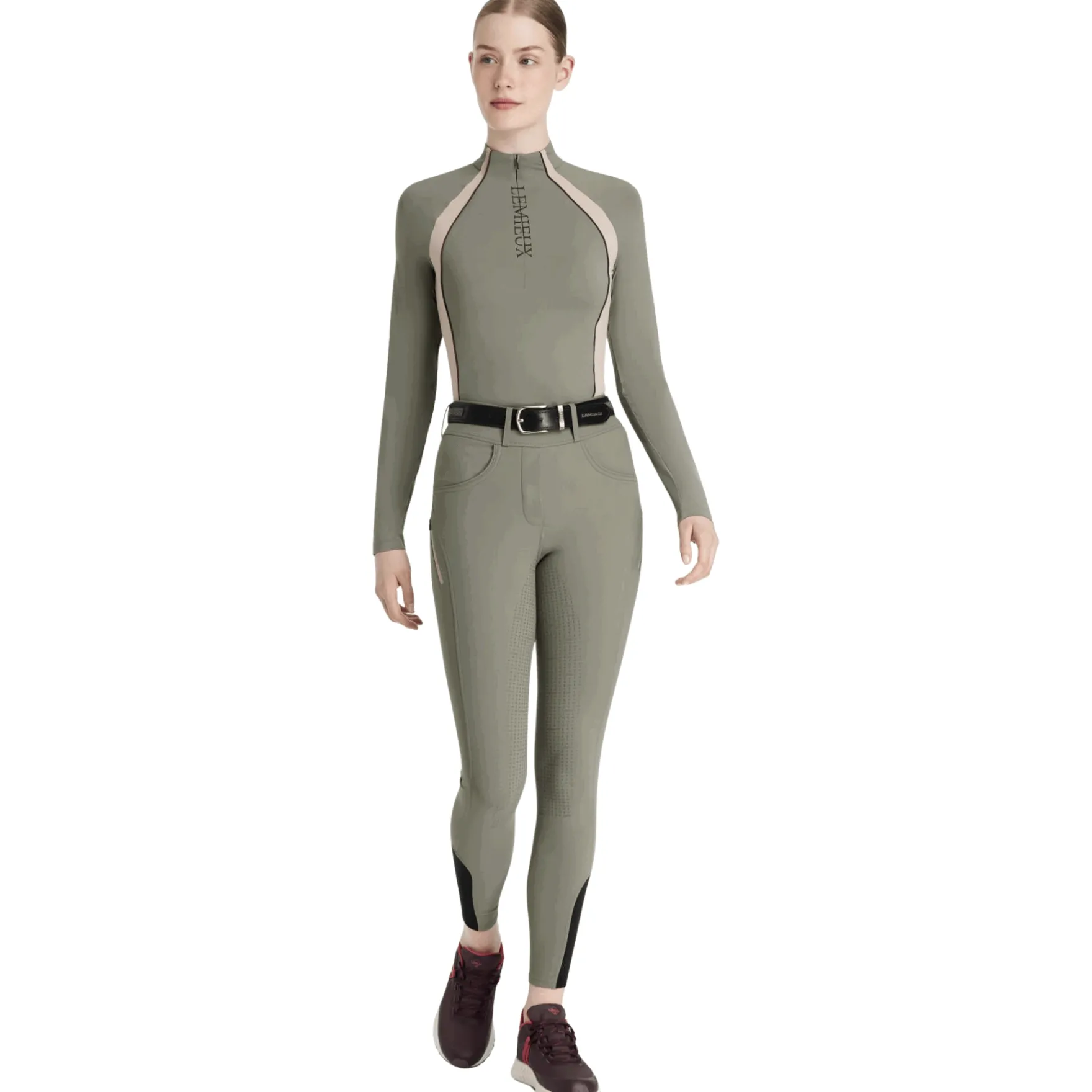Reitleggings Damen Amy Brushed Breggings HW25, Vollbesatz, Full-Grip, Winter, High Waist