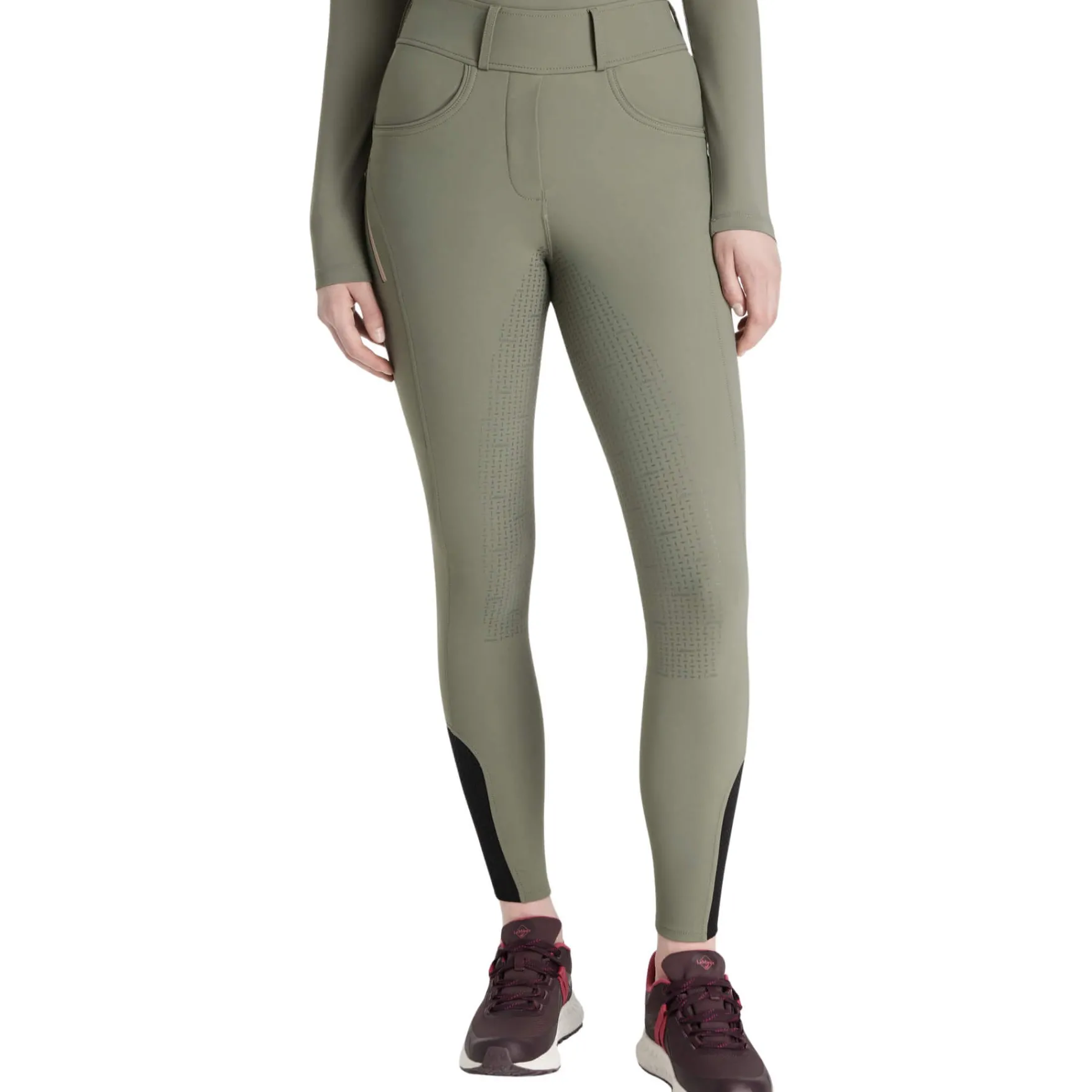 Reitleggings Damen Amy Brushed Breggings HW25, Vollbesatz, Full-Grip, Winter, High Waist