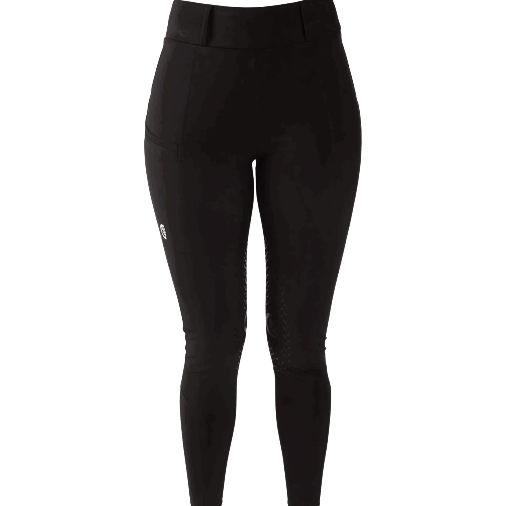 Reitleggings Damen Classic, Kniebesatz, Knee-Grip, High Waist