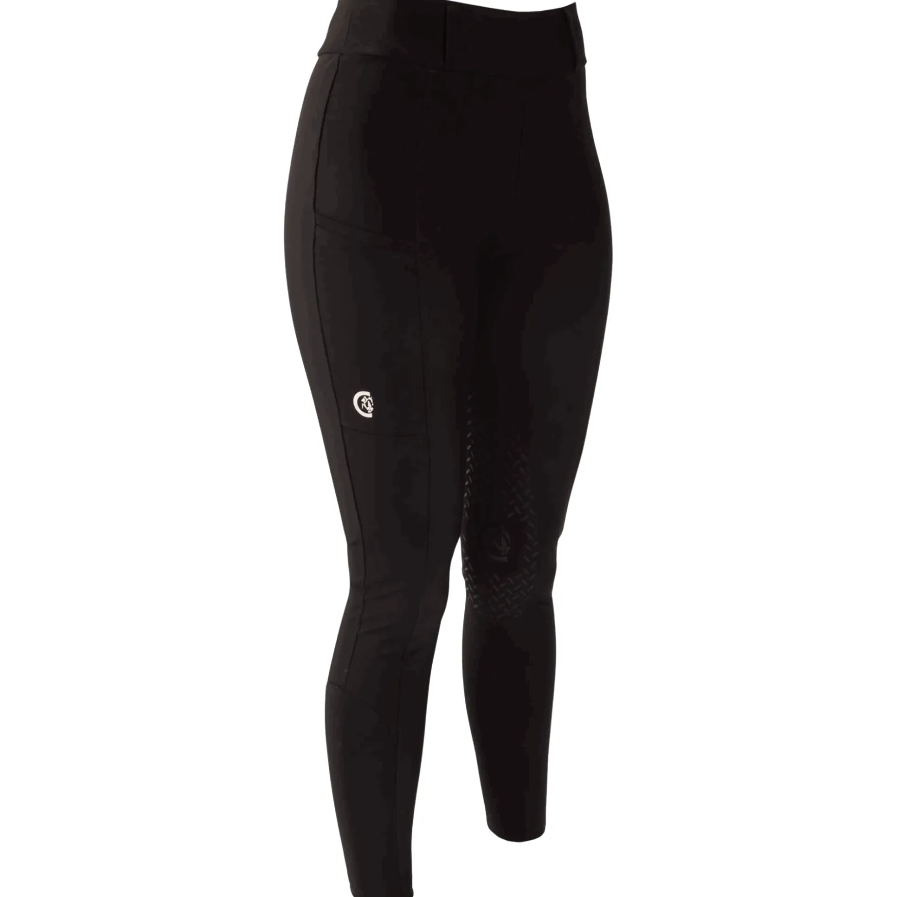 Reitleggings Damen Classic, Kniebesatz, Knee-Grip, High Waist