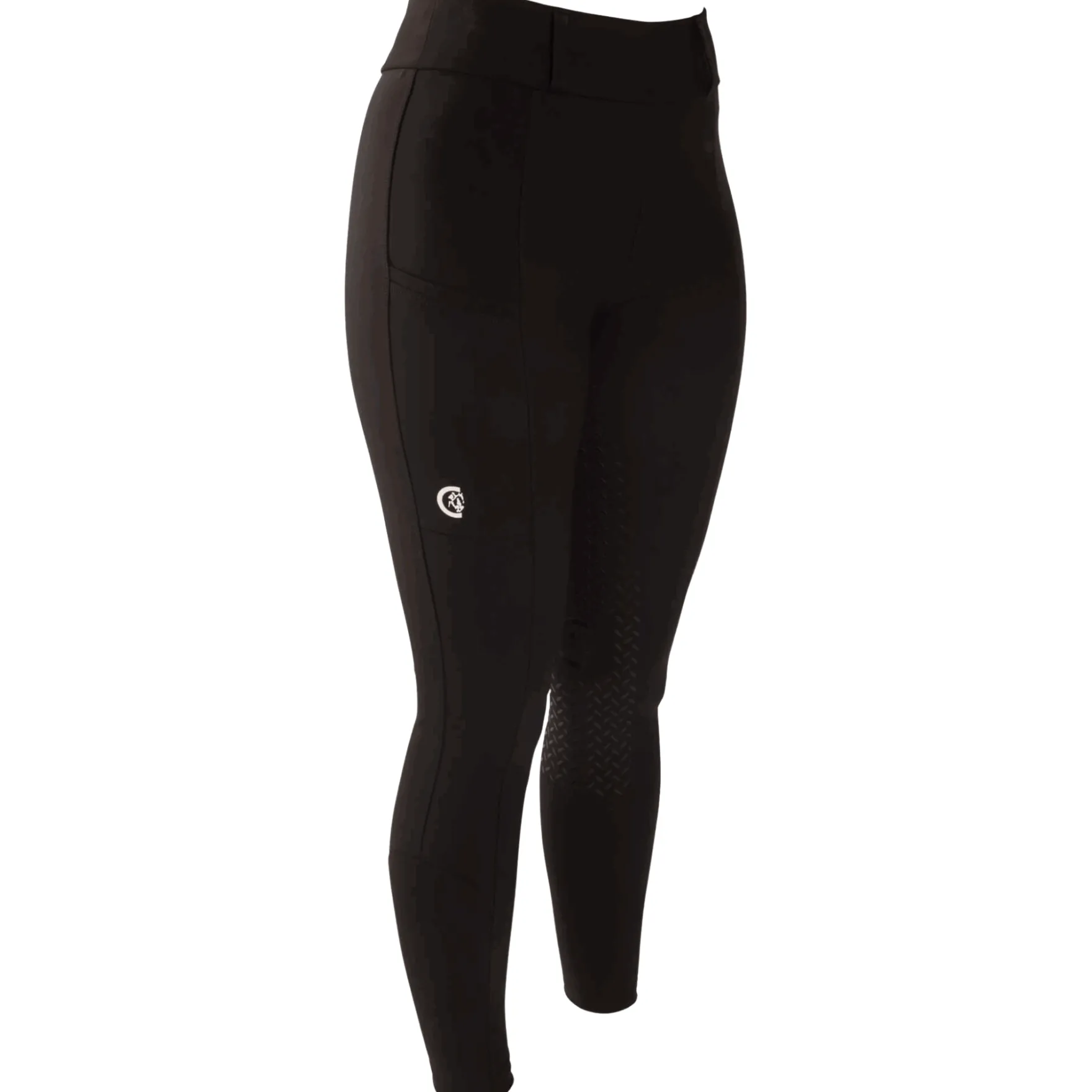 Reitleggings Damen Classic, Vollbesatz, Full-Grip, High Waist