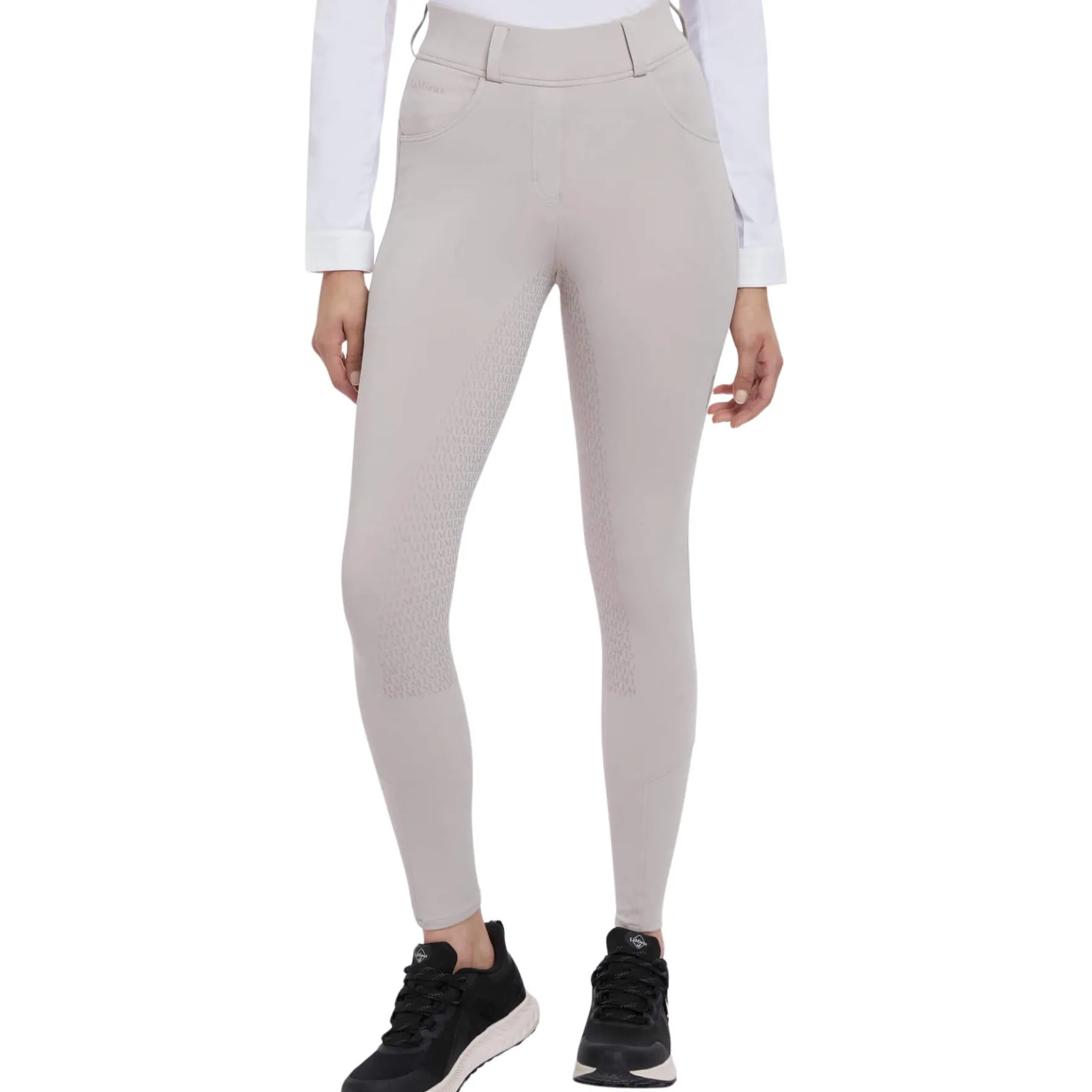Reitleggings Damen Demi Pull On Breggings FS25, Vollbesatz, Full-Grip