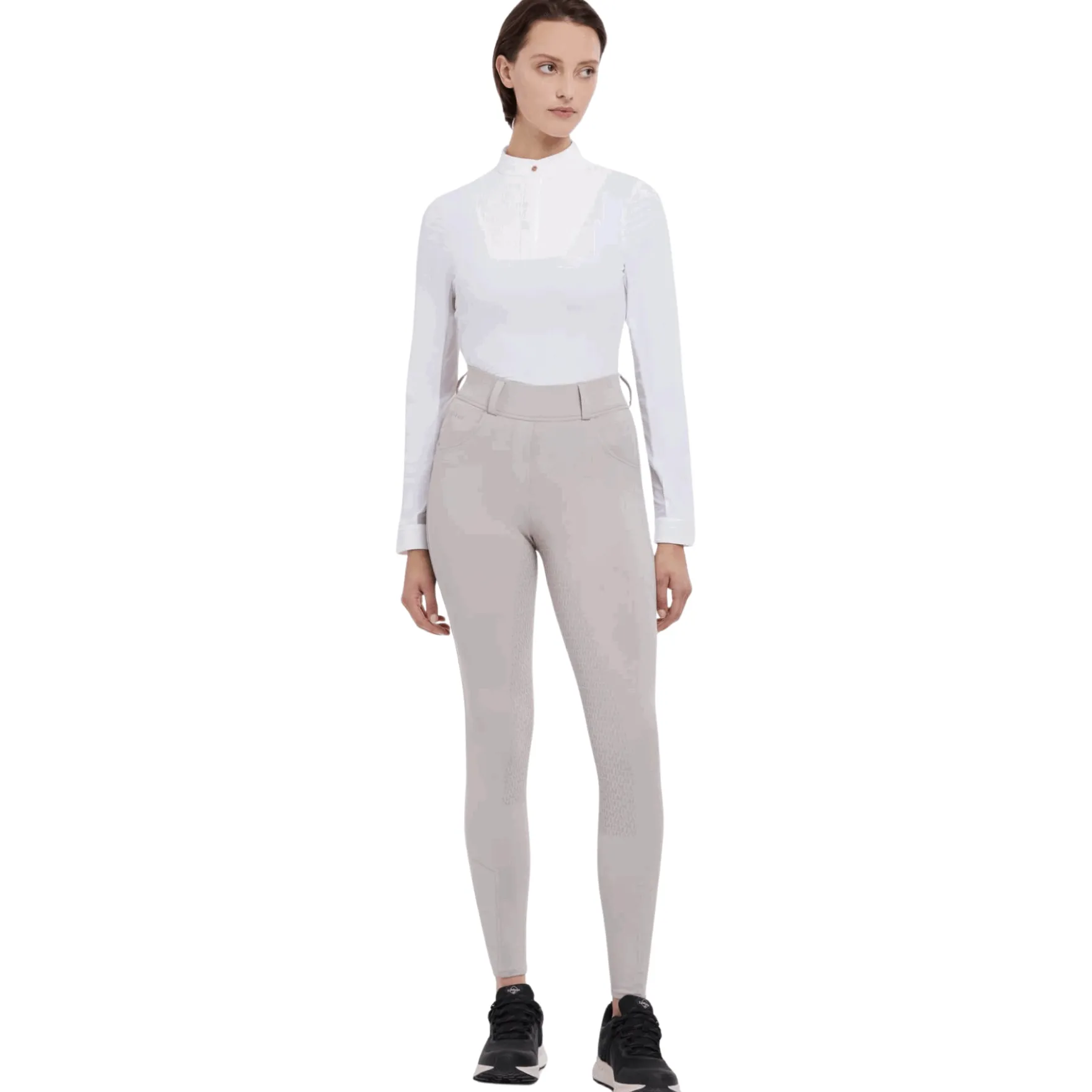 Reitleggings Damen Demi Pull On Breggings FS25, Vollbesatz, Full-Grip