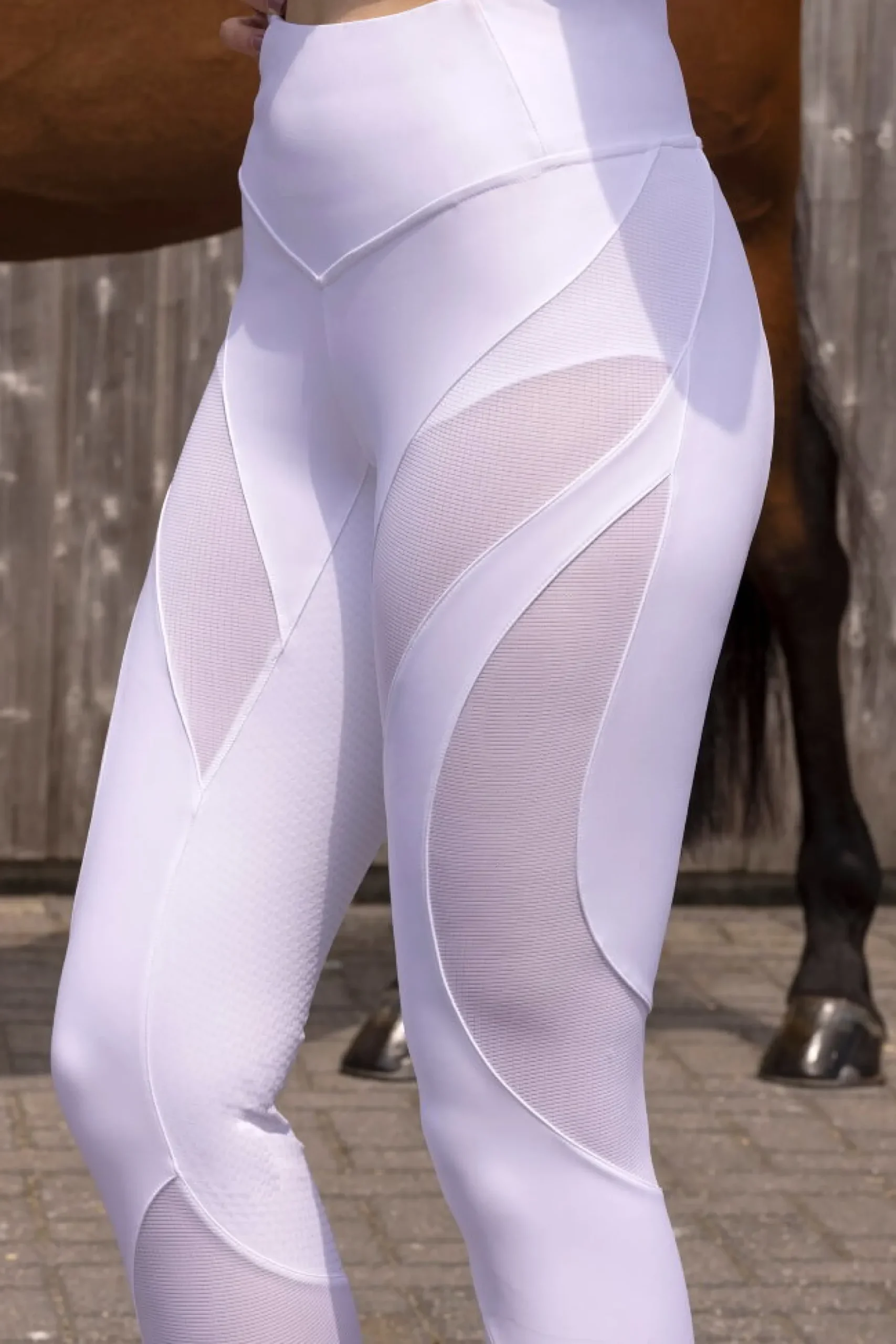 Reitleggings Damen ESFlying Figure, Vollbesatz, Full-Grip