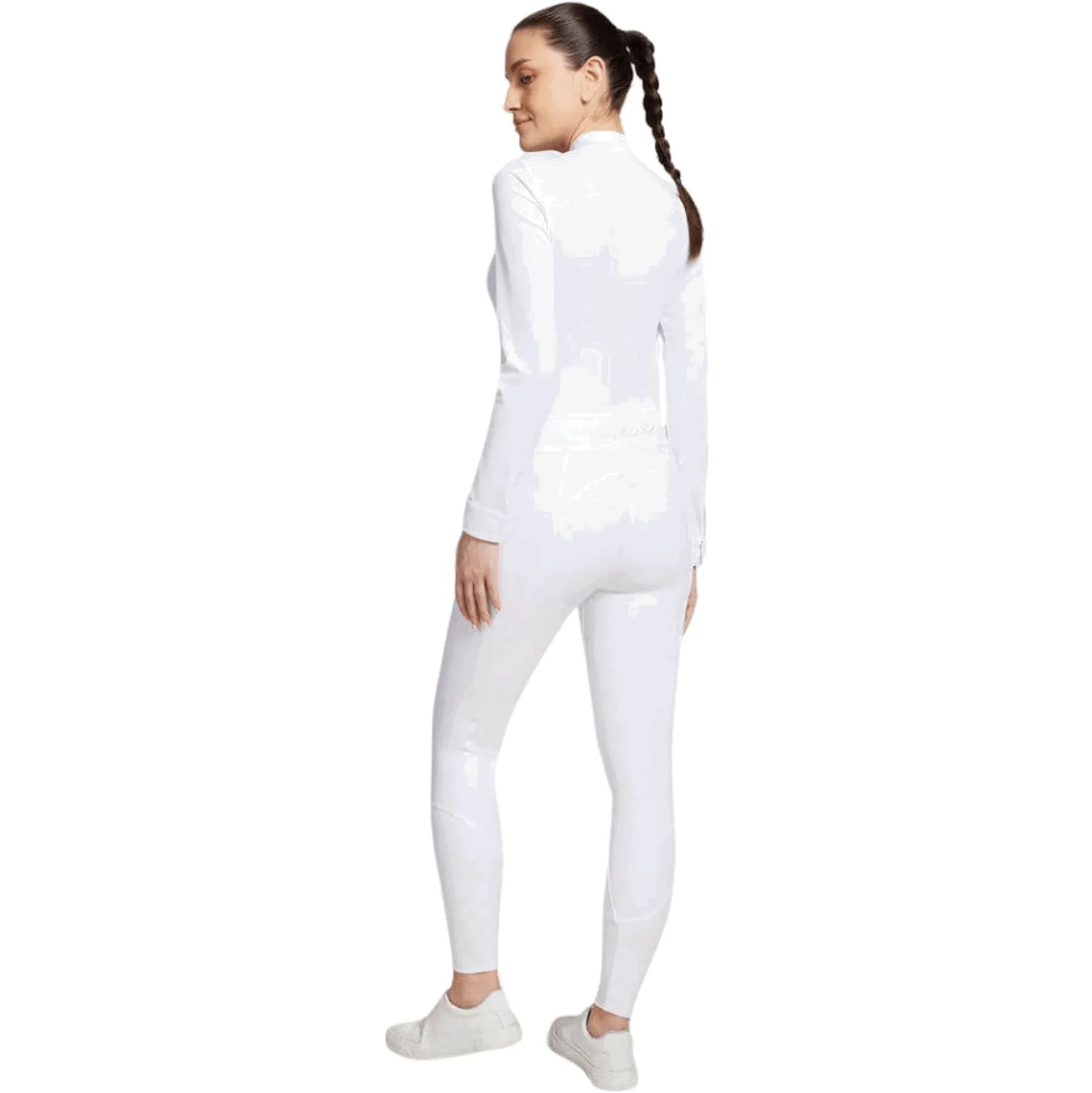 Reitleggings Damen Gaia Pull On, Vollbesatz, Full-Grip, High Waist