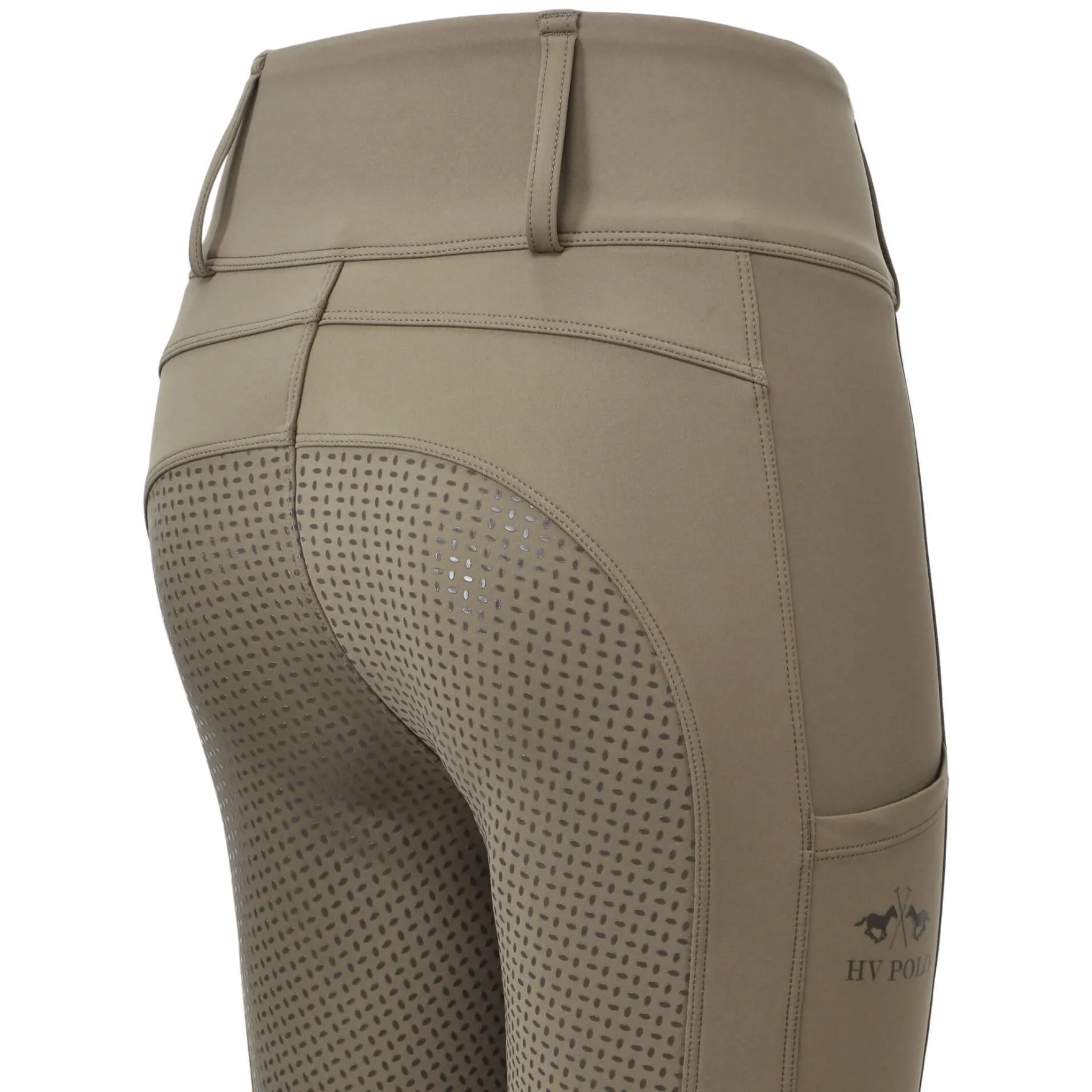 Reitleggings Damen HVPManou, Vollbesatz, Full-Grip, High Waist