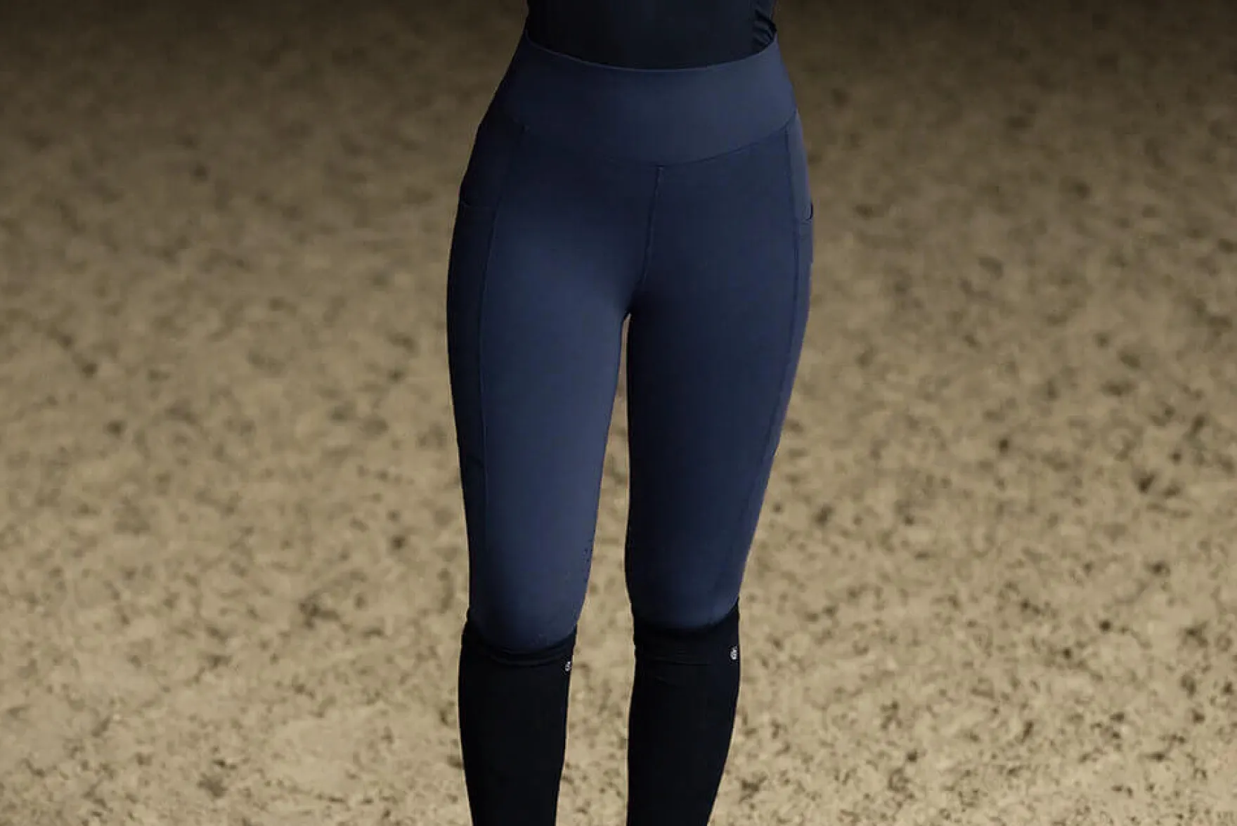 Reitleggings Damen Jump Movement, Kniebesatz, Knee-Grip
