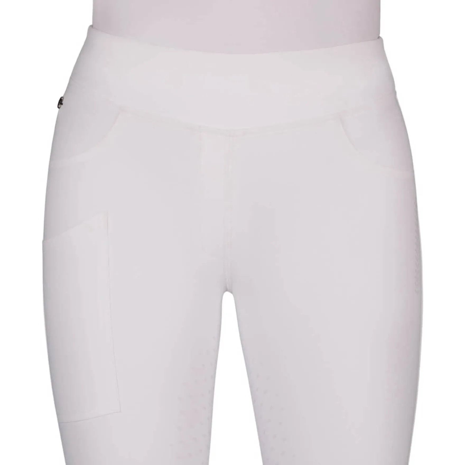 Reitleggings Damen Kae, Turnierreitleggings, Teilbesatz, Half-Grip