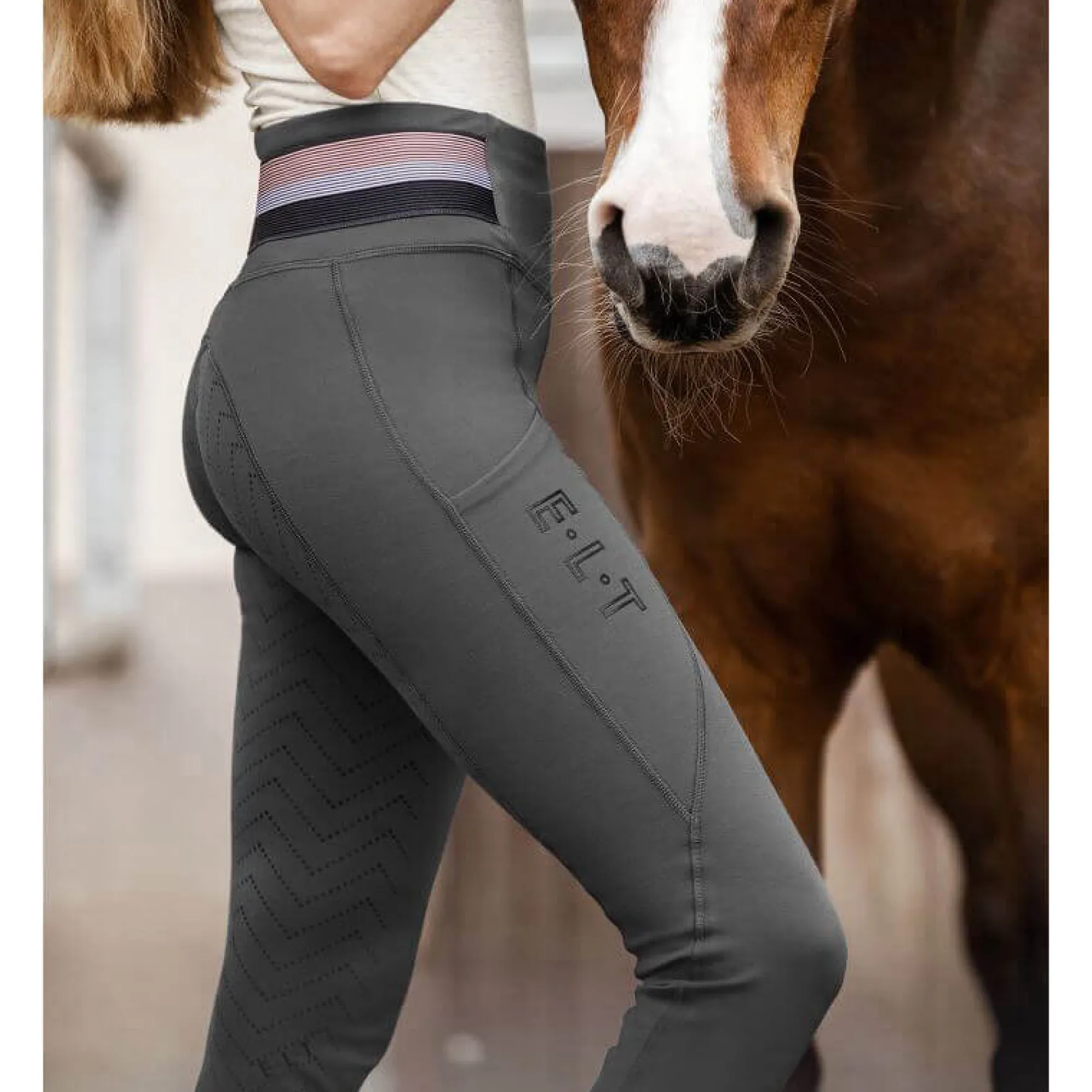 Reitleggings Damen Nala, Vollbesatz, Full-Grip