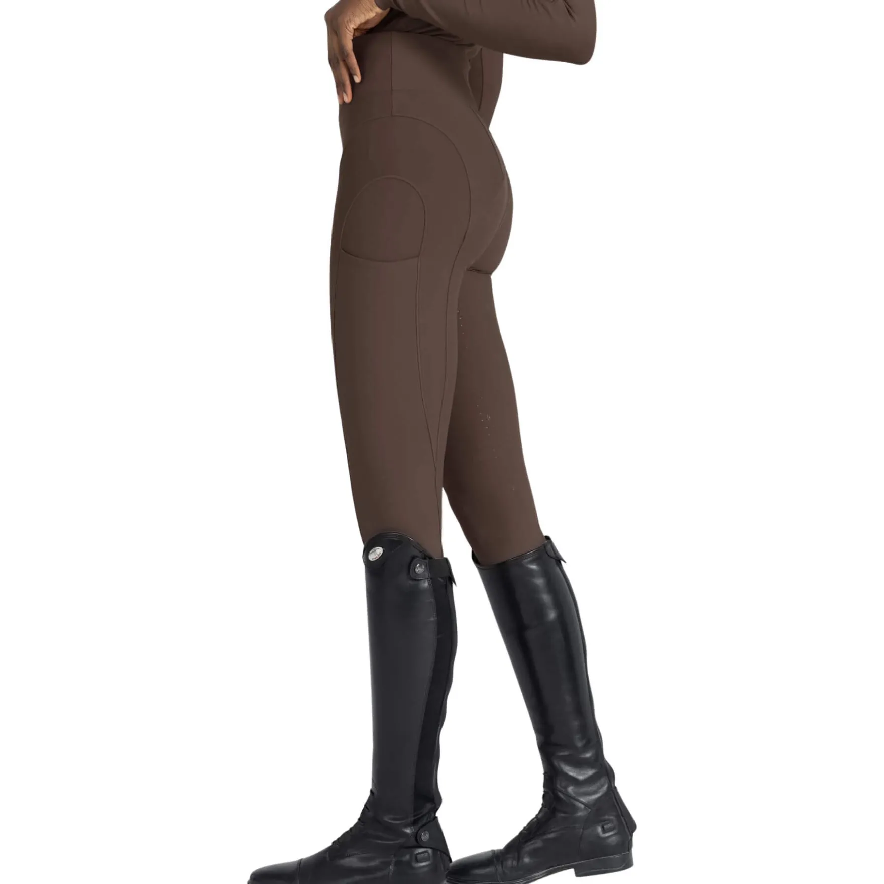 Reitleggings Damen Outline HW25, Vollbesatz, Full-Grip, High Waist