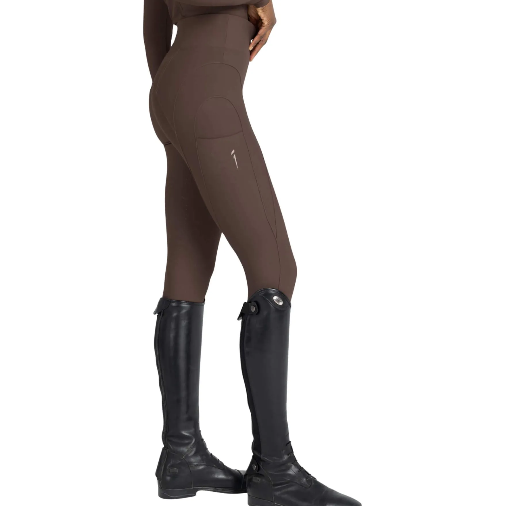 Reitleggings Damen Outline HW25, Vollbesatz, Full-Grip, High Waist