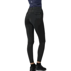 Reitleggings Damen Premium, Kompression, Kniebesatz, Knee-Grip