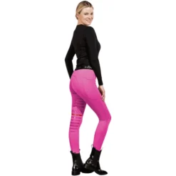 Reitleggings Damen Reggings R1, Teilbesatz, Half-Grip