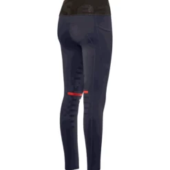 Reitleggings Damen Reggings R1 High Waist Sparkle Mid Season, Kniebesatz, Knee-Grip