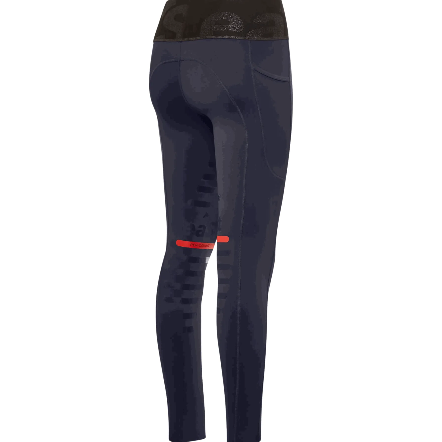 Reitleggings Damen Reggings R1 High Waist Sparkle Mid Season, Kniebesatz, Knee-Grip