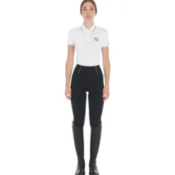 Reitleggings Damen Slim Fit Light, Vollbesatz, Full-Grip, High Waist, Sommerreithose