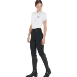 Reitleggings Damen Slim Fit Light, Vollbesatz, Full-Grip, High Waist, Sommerreithose