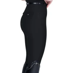 Reitleggings Damen Velya, Vollbesatz, Full-Grip, mit Gürtel