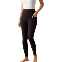 Reitleggings Damen Venture 2.0 Thermal HW25, Teilbesatz, Half-Grip, Thermoreitleggings