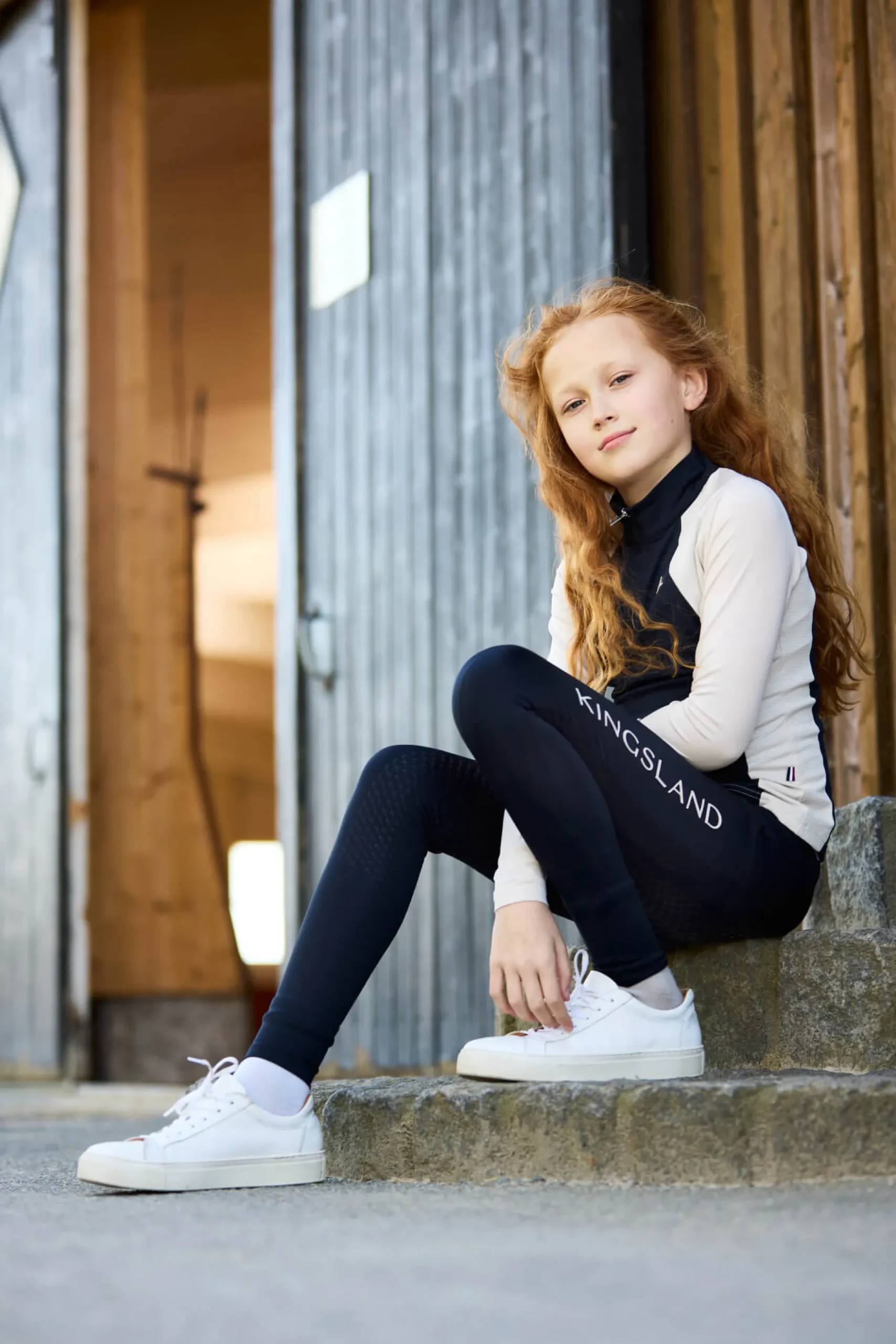 Reitleggings Kinder KLLilo Junior FS26, Vollbesatz, Full-Grip, Kompression, High Waist
