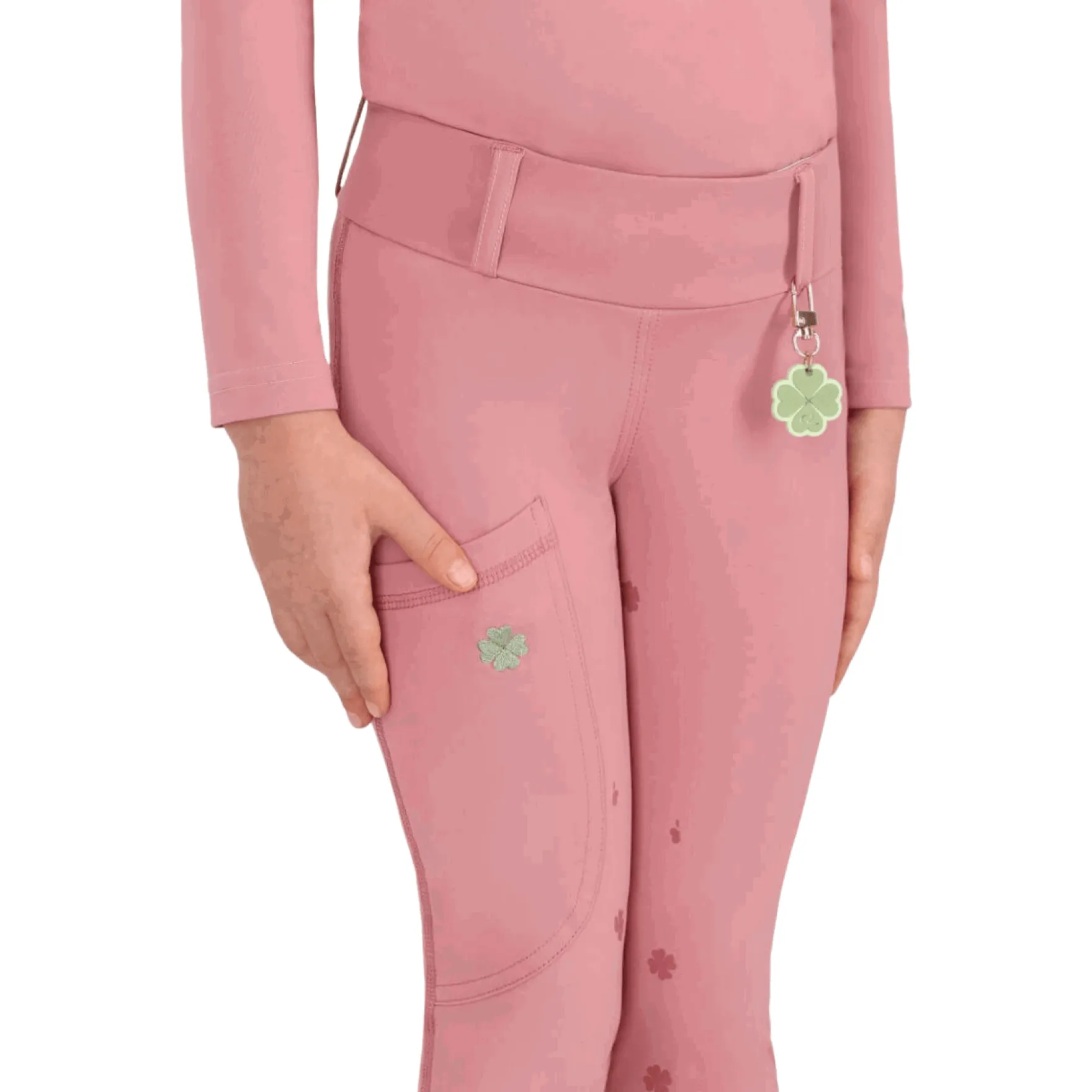 Reitleggings Kinder Lucky Start Junior, Vollbesatz, Full-Grip