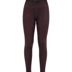 Reitleggings Kinder Perforated Stripe CT Logo, High Waist, Kniebesatz, Knee-Grip