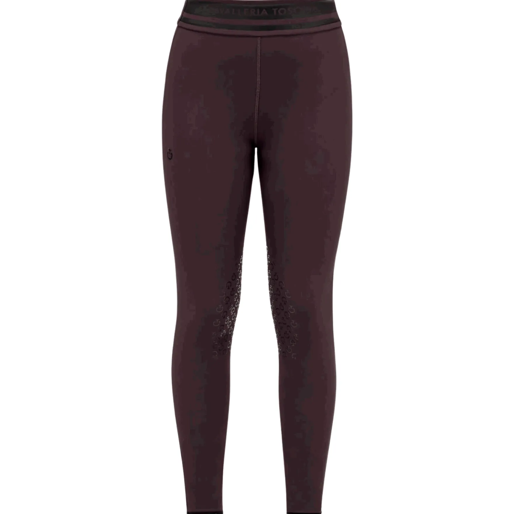 Reitleggings Kinder Perforated Stripe CT Logo, High Waist, Kniebesatz, Knee-Grip