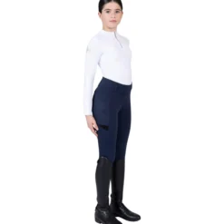 Reitleggings Kinder Tech, Vollbesatz, Full-Grip, High Waist