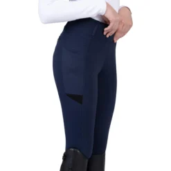 Reitleggings Kinder Tech, Vollbesatz, Full-Grip, High Waist
