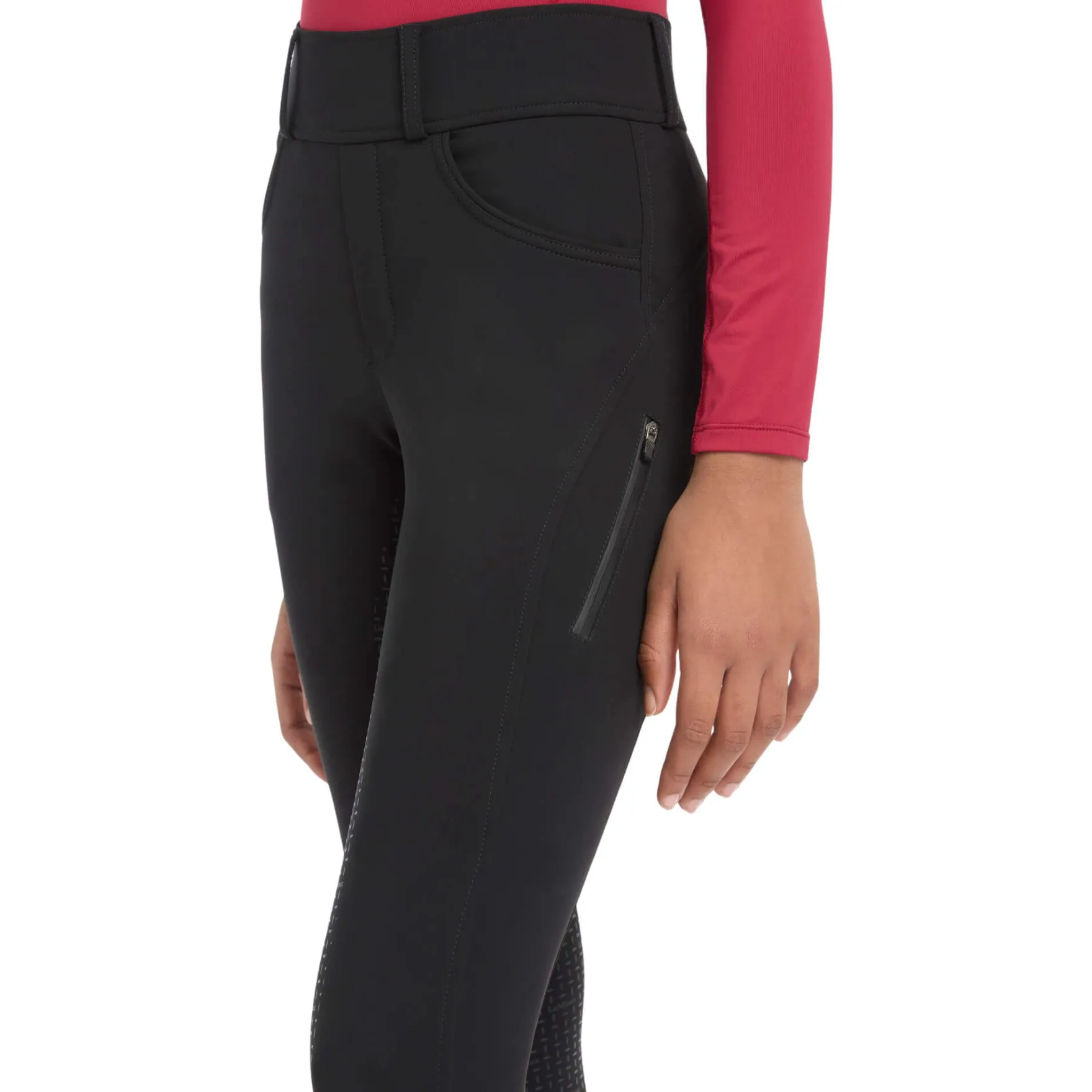 Reitleggings Kinder YR Ella Winter Bregging, Vollbesatz, Full-Grip, Winterreitleggings