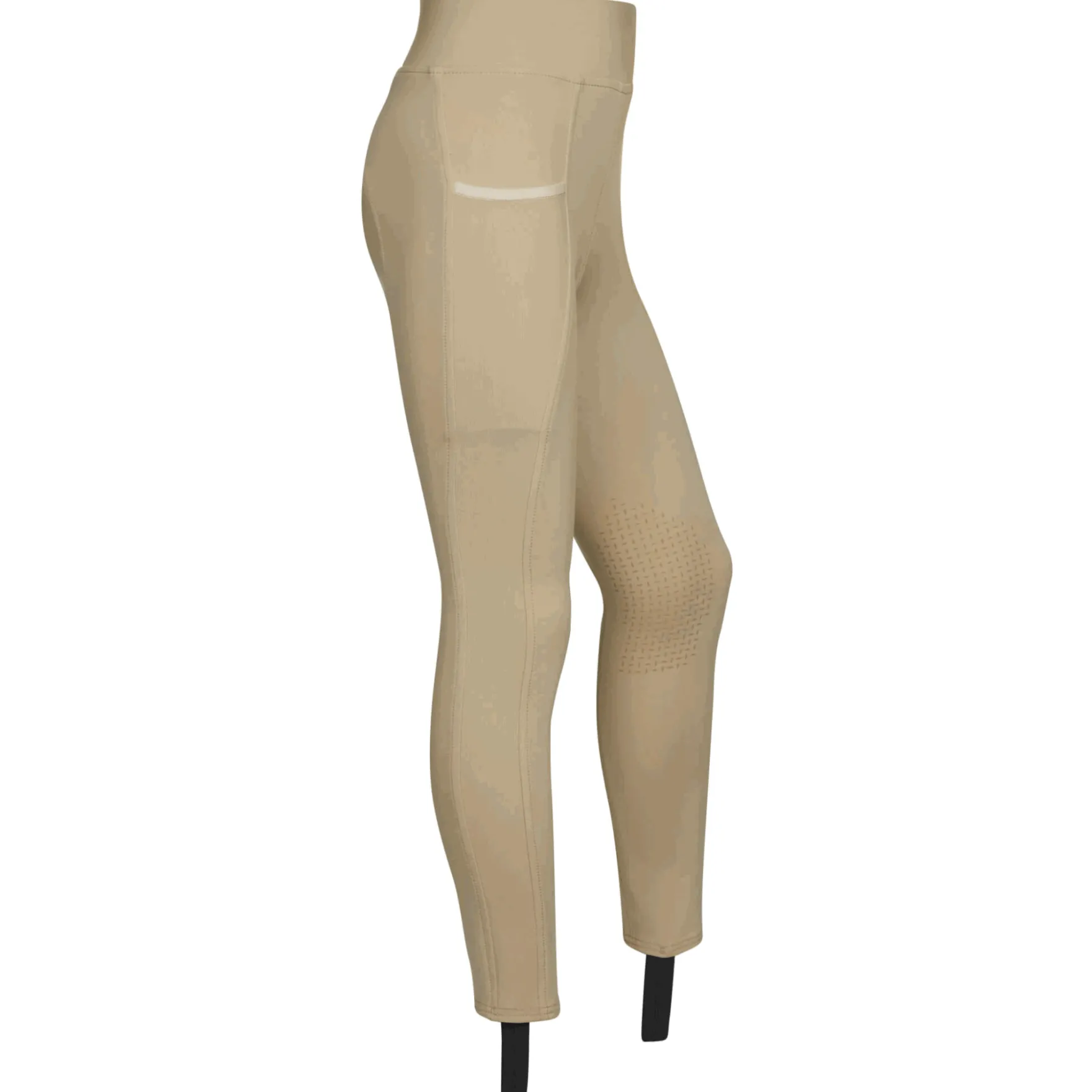 Reitleggings Kinder YR Pull On, Kniebesatz, Knee-Grip, High Waist