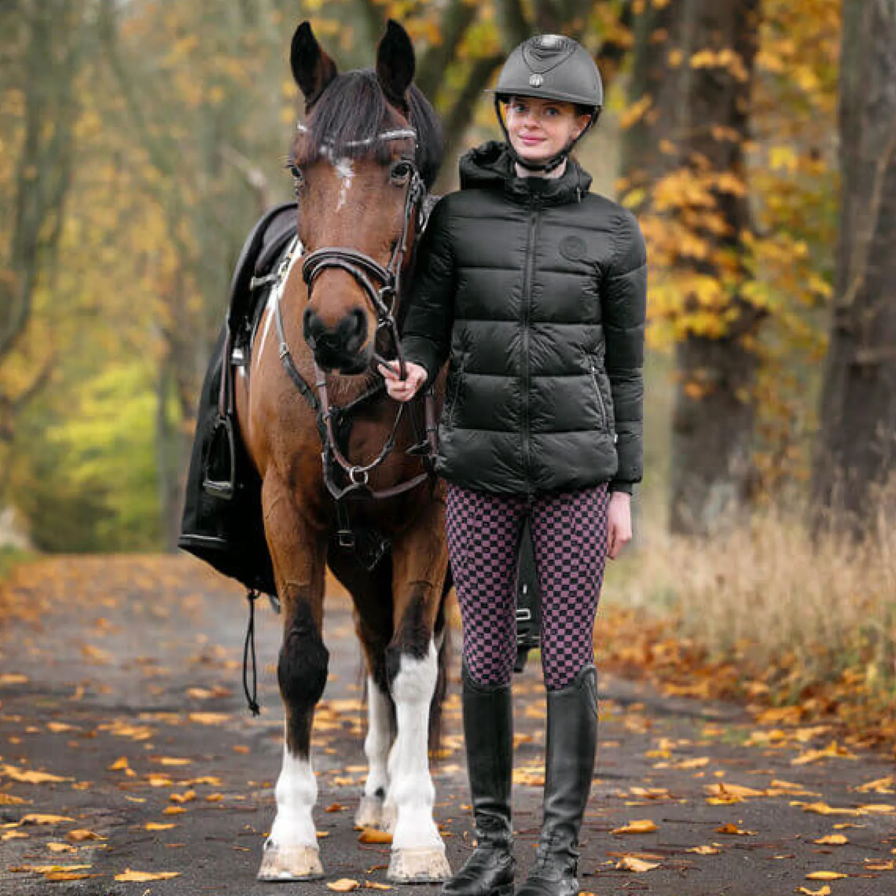 Reitleggings Mädchen KLKrissy HW25, Vollbesatz, Full-Grip, Kompression, UV-Schutz