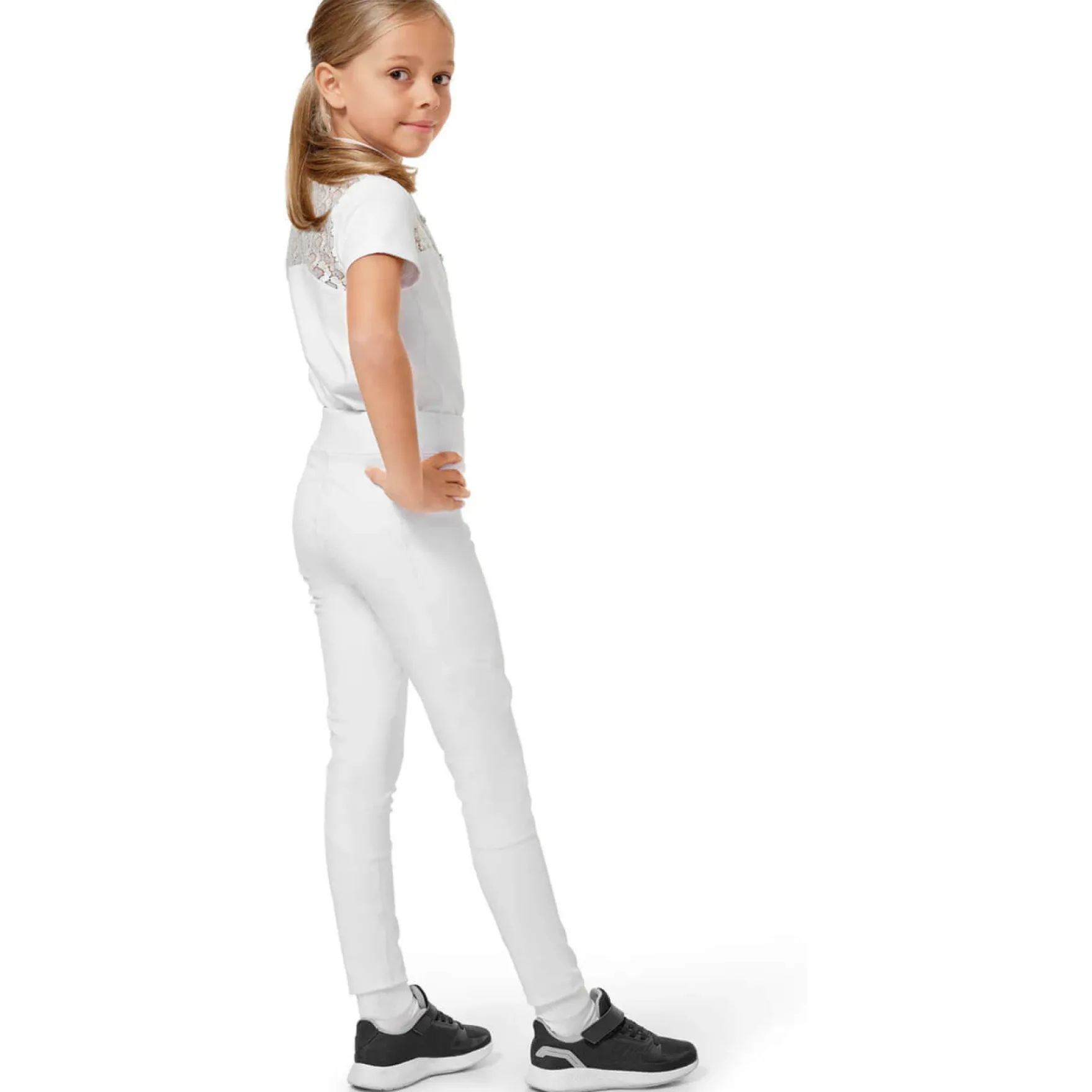 Reitleggings Mädchen Movement Young Rider, Vollbesatz, Full-Grip