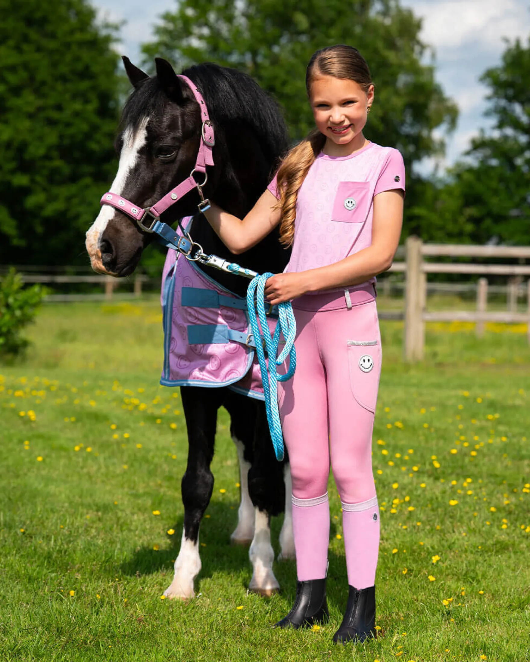 Reitleggings Mädchen Rosalynn Junior FS26, Vollbesatz, Full-Grip