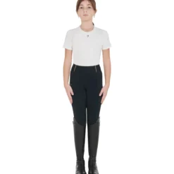 Reitleggings Mädchen Slim Fit FS26, Vollbesatz, Full-Grip, High Waist