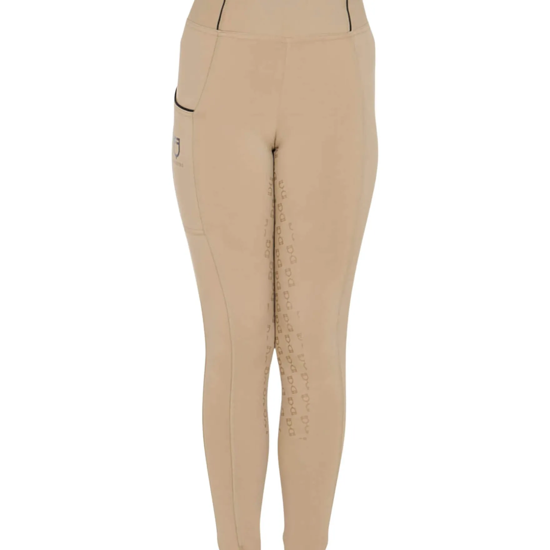 Reitleggings Mädchen Slim Fit, Vollbesatz, Full-Grip, High Waist
