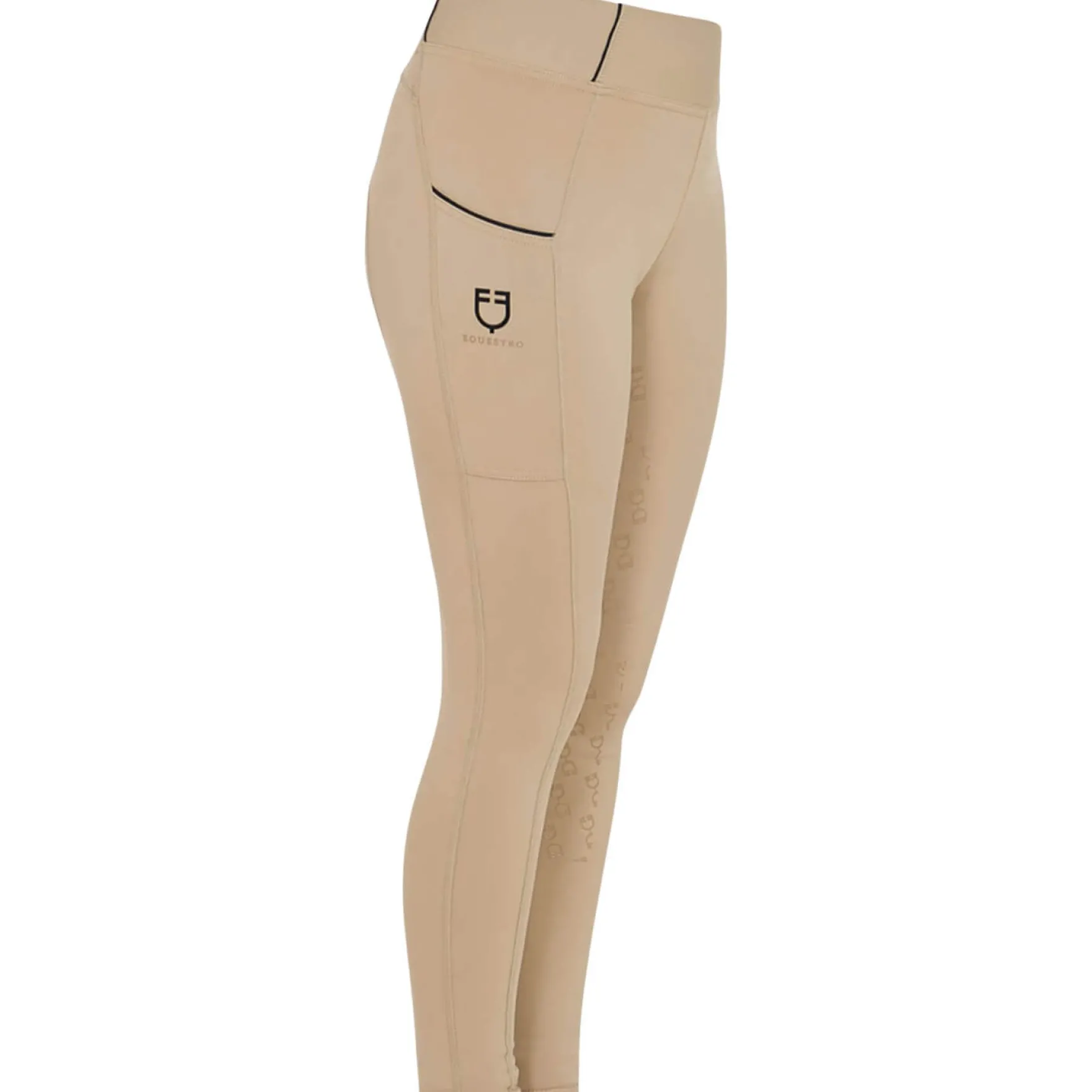 Reitleggings Mädchen Slim Fit, Vollbesatz, Full-Grip, High Waist