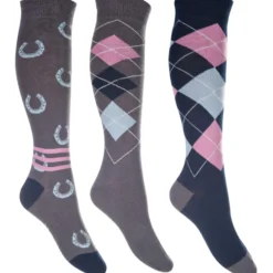 Reitsocken Cardiff, Kniestrümpfe, 3 Paar
