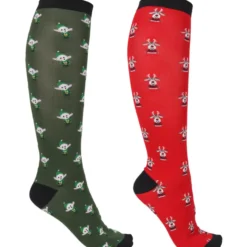 Reitsocken Damen Weihnachten, 2 Paar